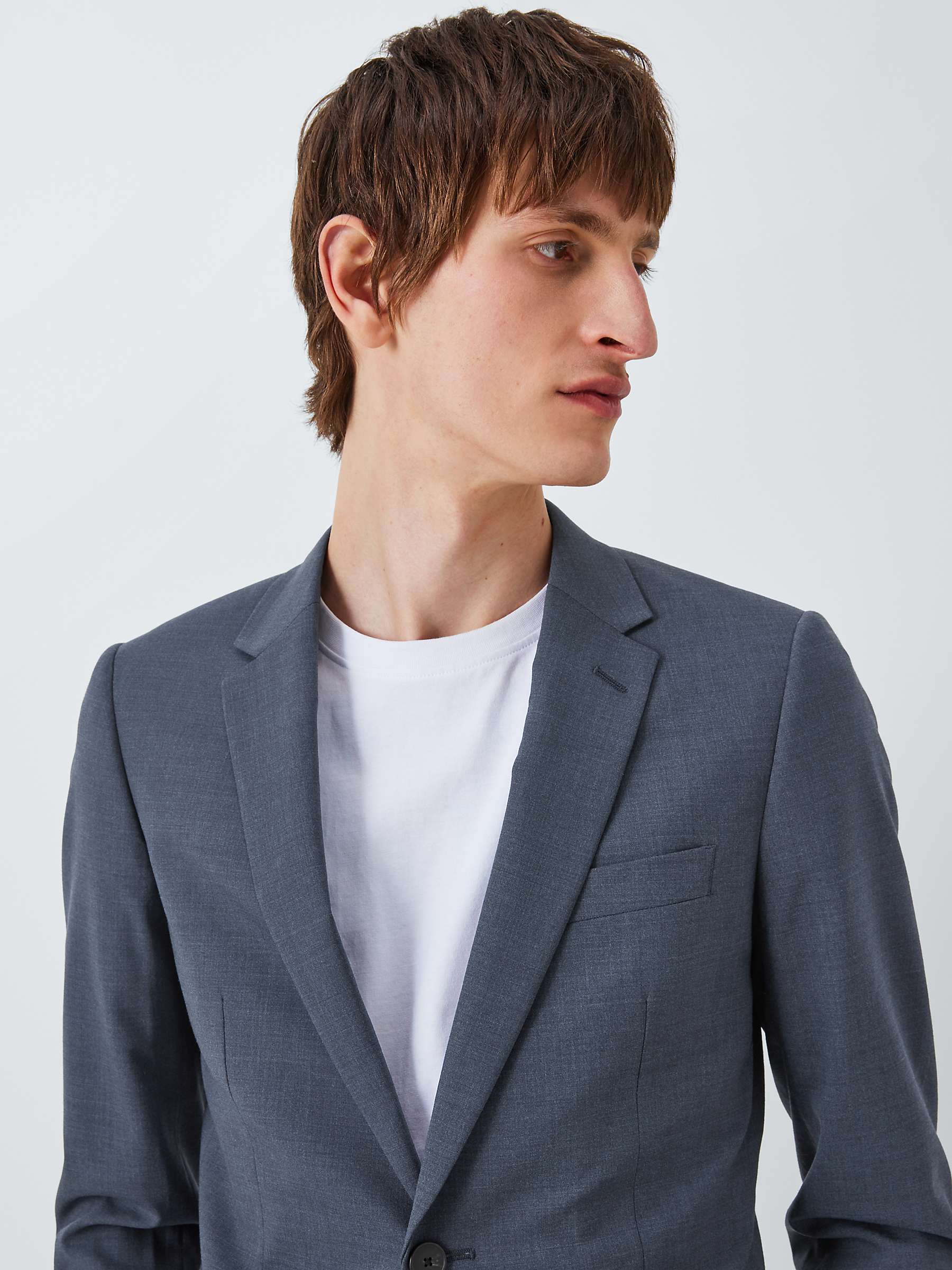 Buy Kin Leo Wool Blend Slim Fit Suit Jacket, Airforce Blue Online at johnlewis.com