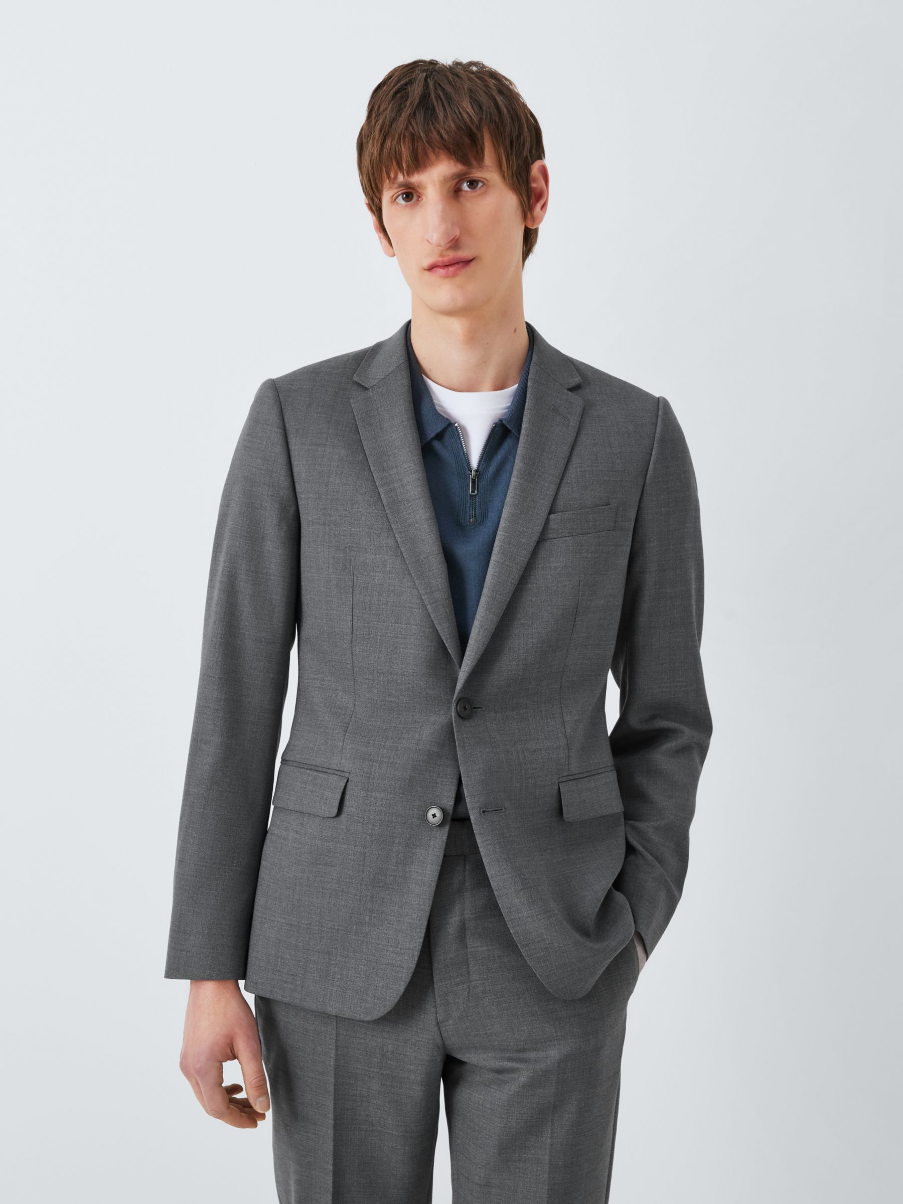 Kin Finn Slim Fit Suit Jacket, Mid Grey, 40L
