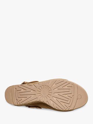 UGG Abbot Suede Platform Wedge Sandals, Sand