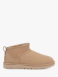 UGG Classic Ultra Mini Sheepskin and Suede Ankle Boots, Sand