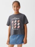 Mango Kids' The Rolling Stones T-Shirt, Charcoal