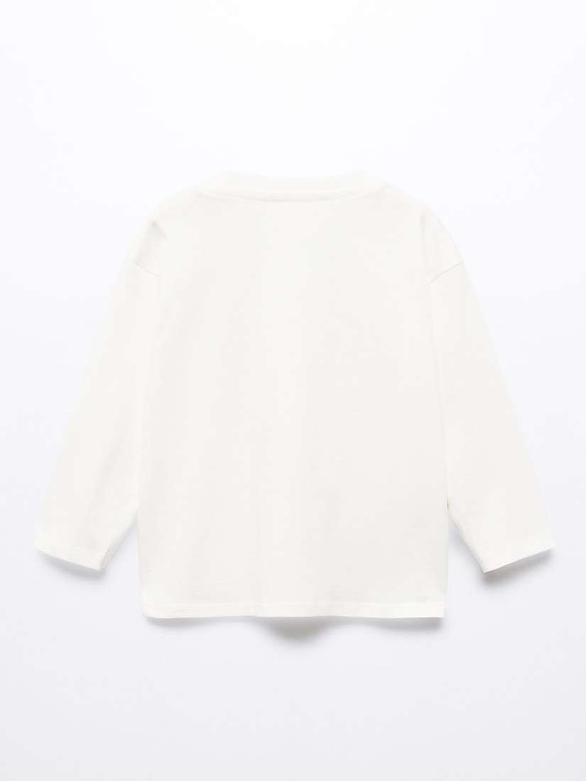 Buy Mango Baby Adorable Long Sleeve T-Shirt, Natural White Online at johnlewis.com