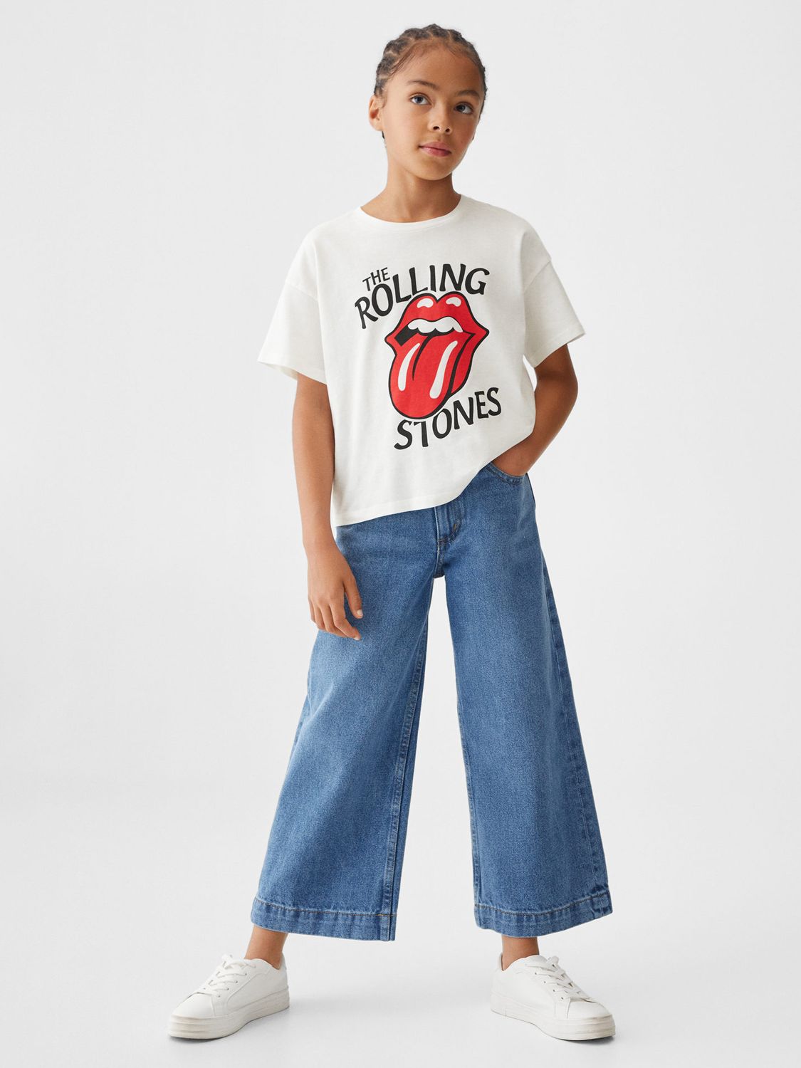 Buy Mango Kids' The Rolling Stones T-Shirt, Natural White Online at johnlewis.com