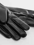 Mango Octavia Faux Leather Gloves, Black