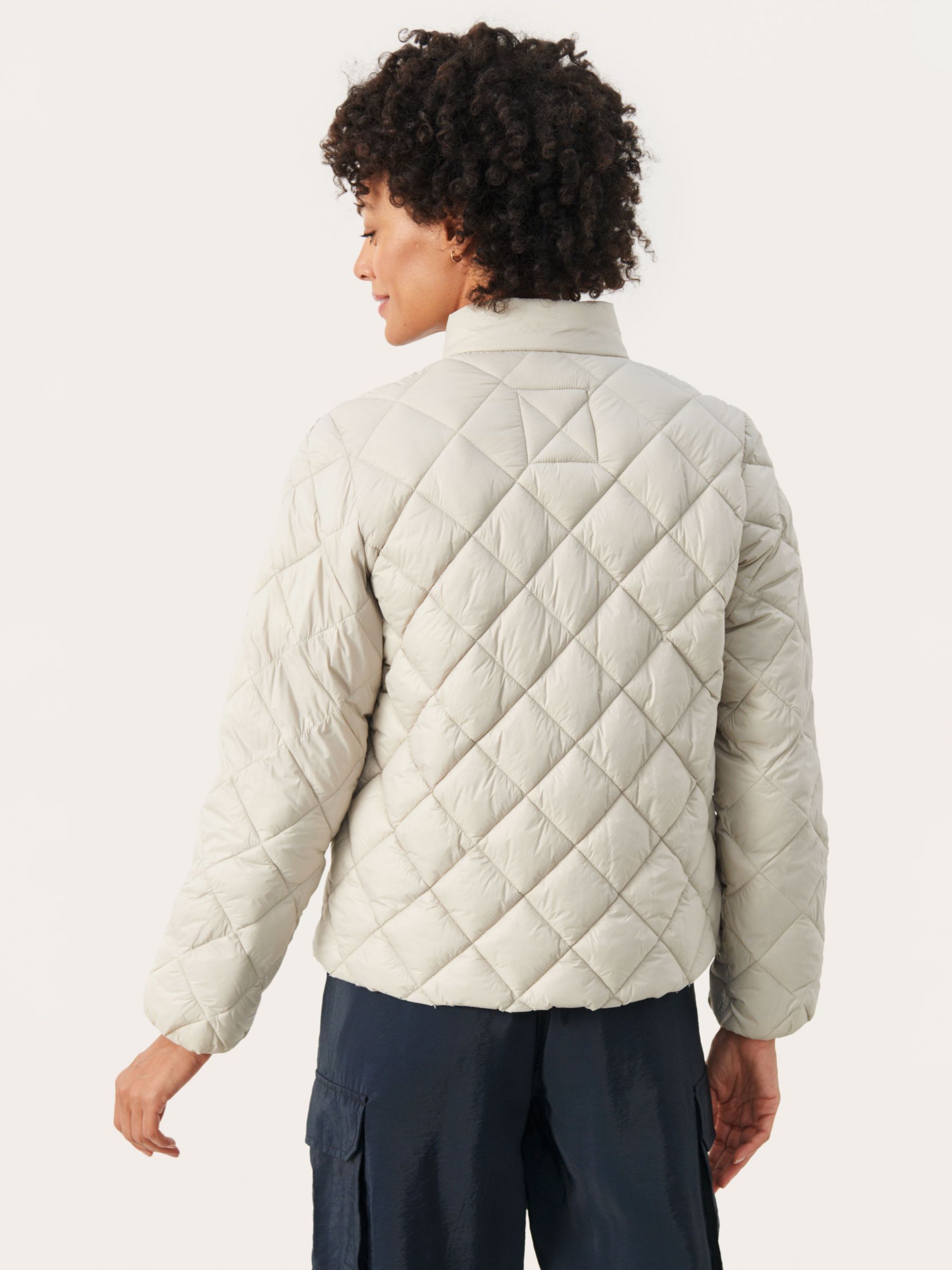 Buy Part Two Olia Padded Quilted Jacket, Silver Online at johnlewis.com