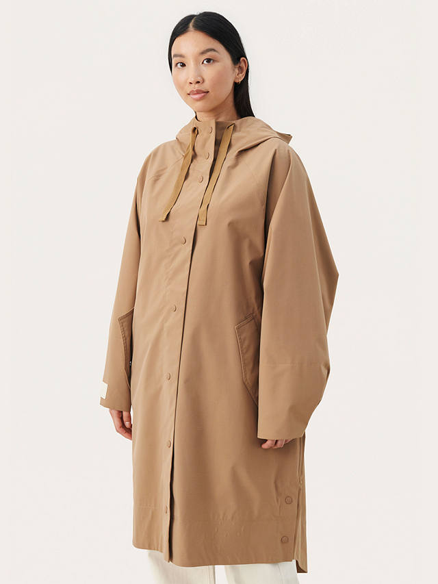 Part Two Emmy Hooded Relaxed Fit Coat, Ermine