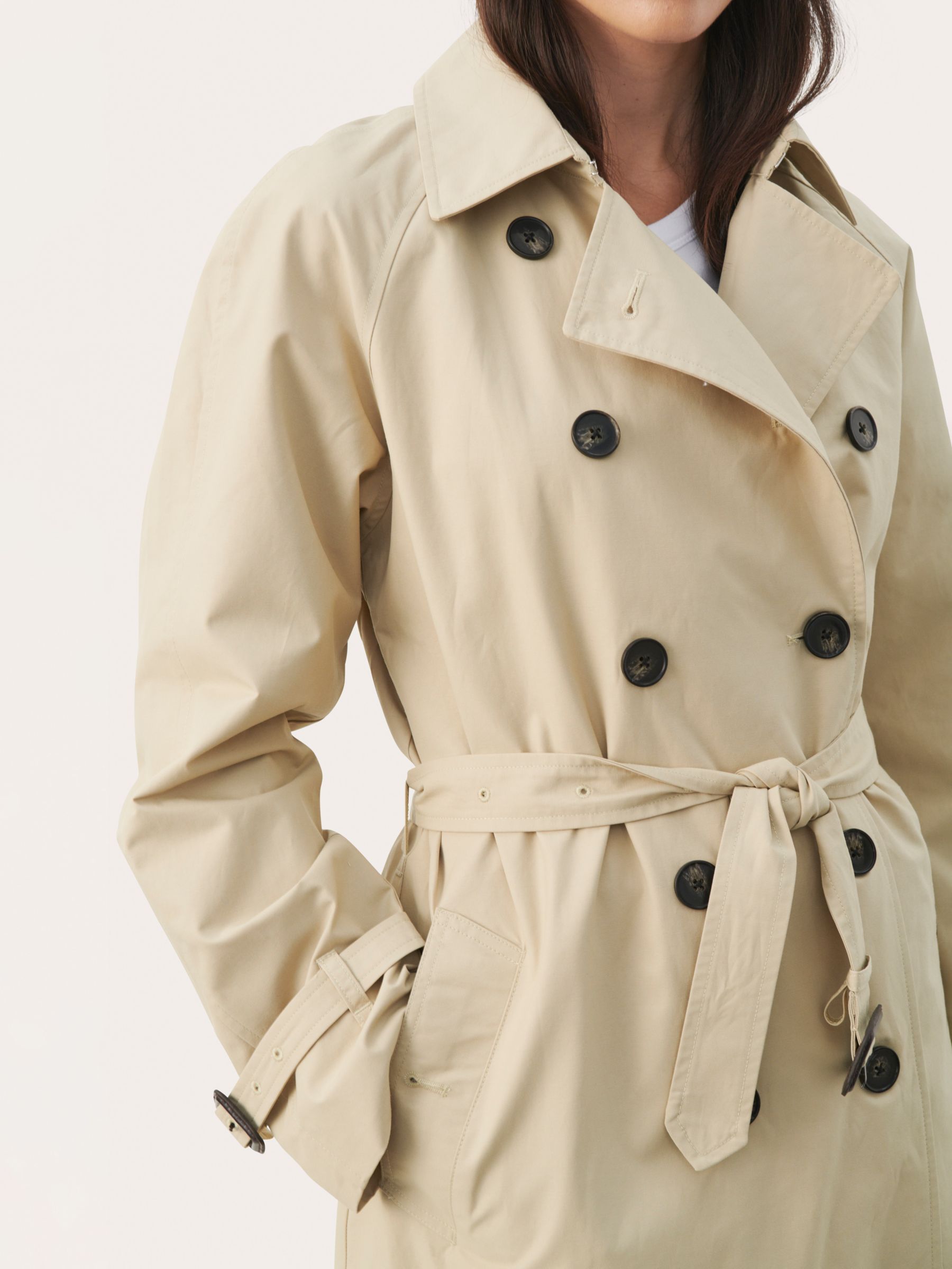 Buy Part Two Hadia Double Breasted Trench Coat, Fields Of Rye Online at johnlewis.com