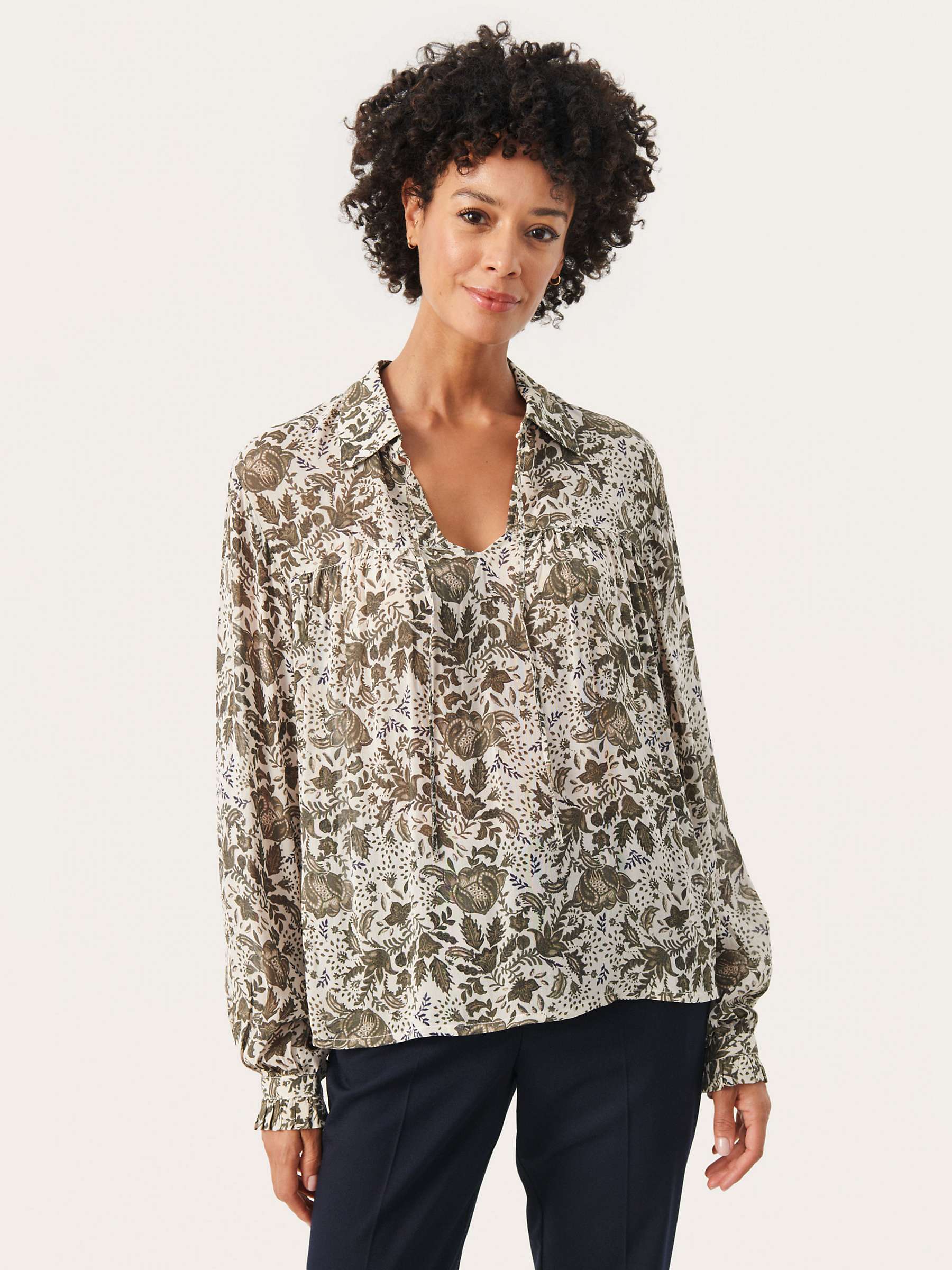 Buy Part Two Faya Floral Chiffon Blouse Online at johnlewis.com