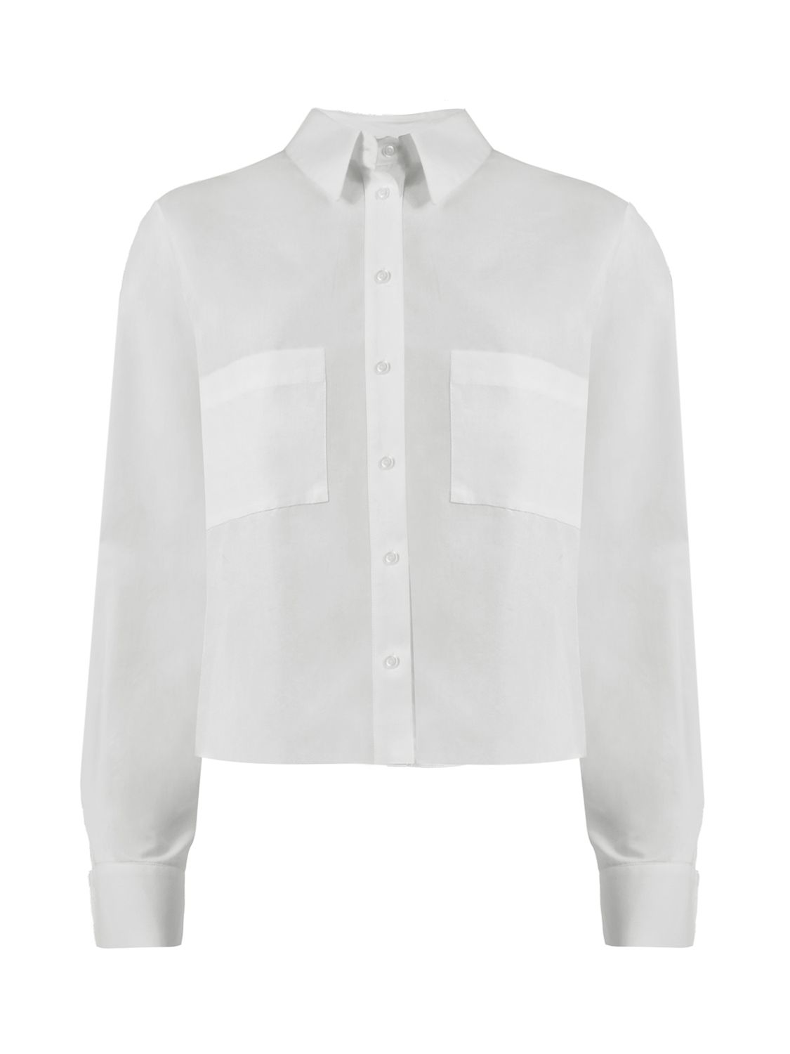 Ro&Zo Cotton Pocket Detail Shirt, White at John Lewis & Partners