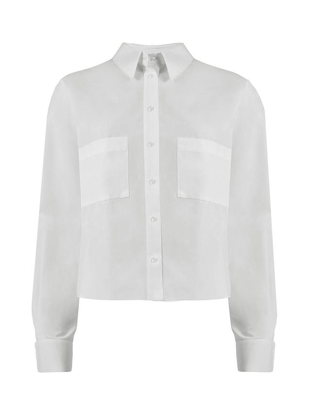 Ro&Zo Cotton Pocket Detail Shirt, White
