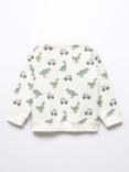 Mango Baby Dino Print Sweatshirt, Natural White