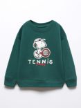 Mango Baby Snoopy Tennis Sweatshirt, Dark Green