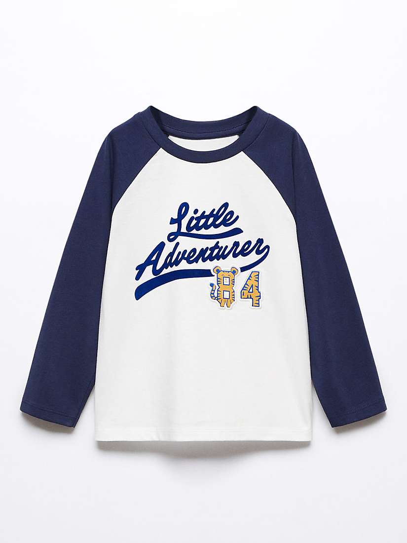 Buy Mango Baby Adventure Long Sleeve T-Shirt, Navy Online at johnlewis.com