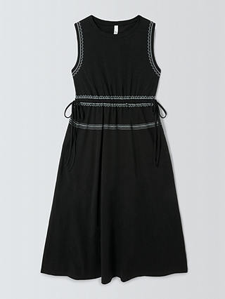 AND/OR Stella Embroidered Jersey Dress, Black