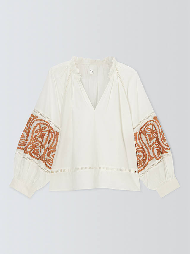 AND/OR Julisa Embroidered Top, Cream