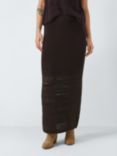 AND/OR Aria Knitted Maxi Skirt, Dark Chocolate