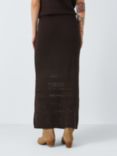 AND/OR Aria Knitted Maxi Skirt, Dark Chocolate