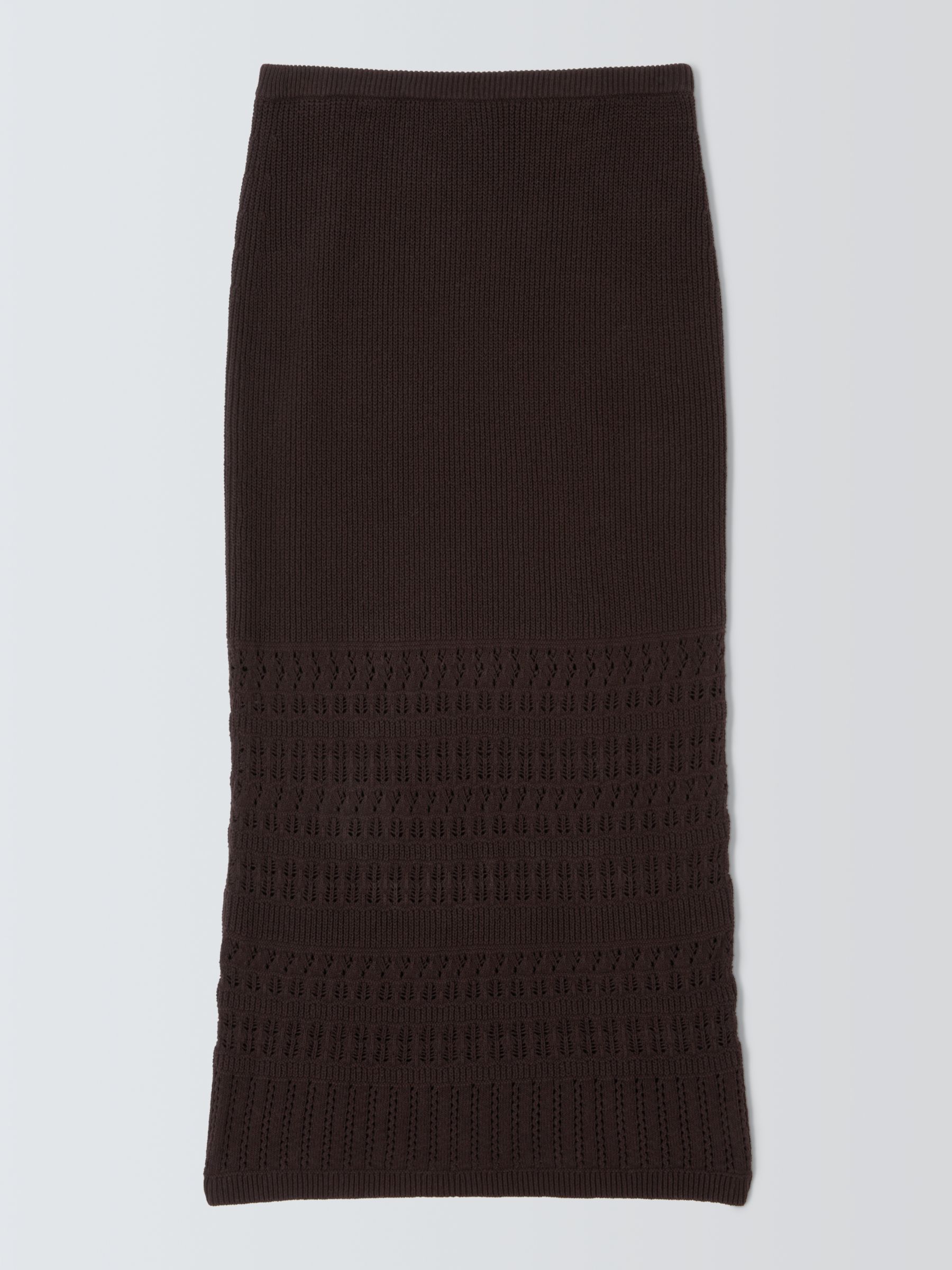 AND/OR Aria Knitted Maxi Skirt, Dark Chocolate, 8
