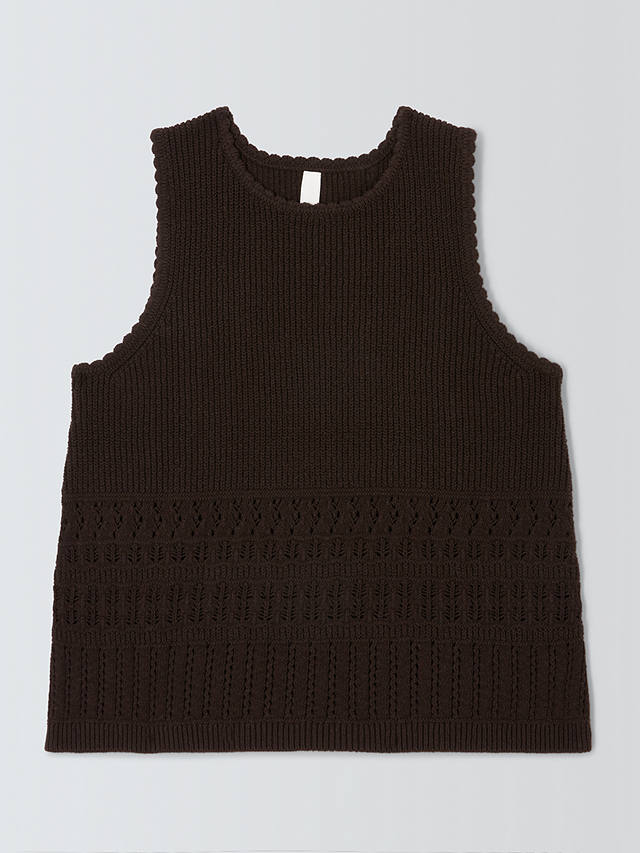 AND/OR Lilly Knit Vest Top, Dark Chocolate