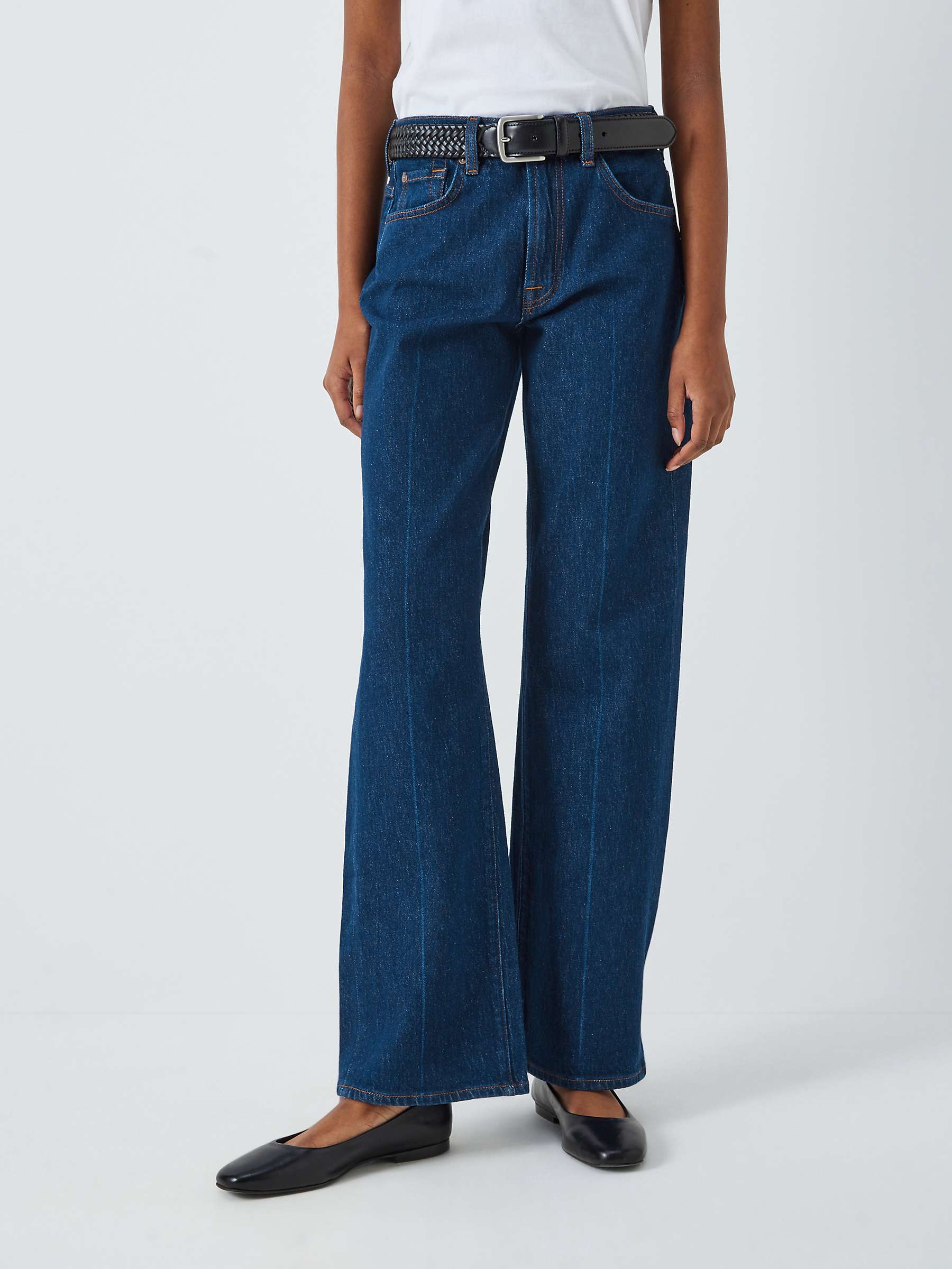 Buy 7 For All Mankind Lotta Luxe Vintage Flared Jeans, Dark Blue Online at johnlewis.com