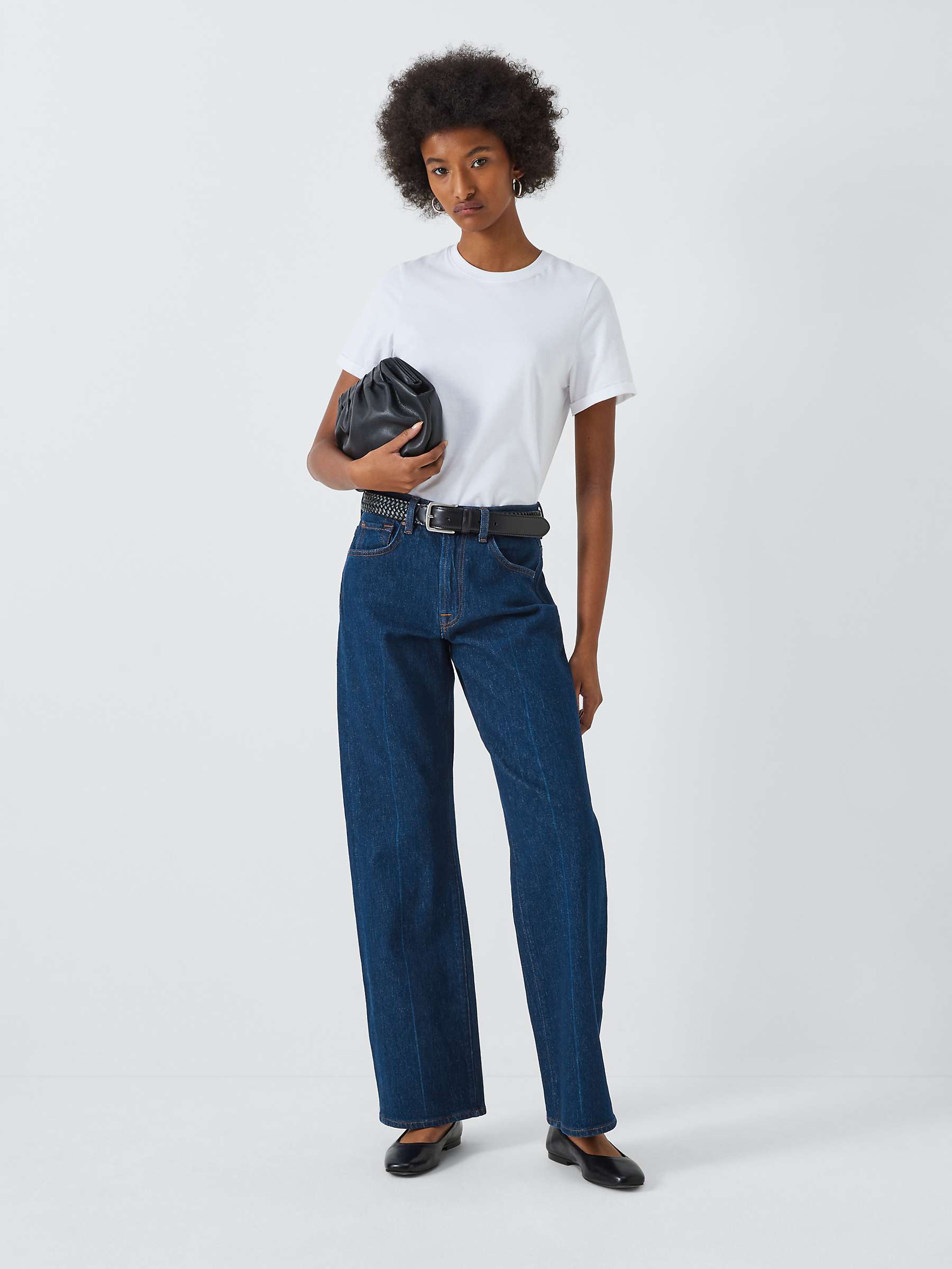 Buy 7 For All Mankind Lotta Luxe Vintage Flared Jeans, Dark Blue Online at johnlewis.com