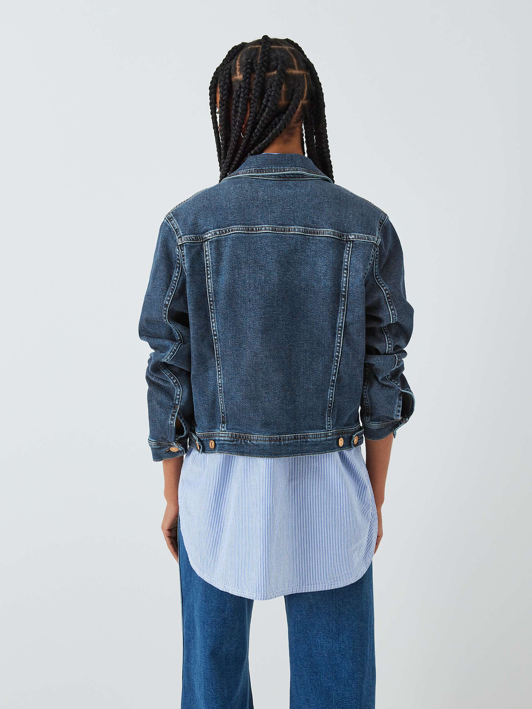 Buy 7 For All Mankind Classic Trucker Jacket, Luxe Vintage Sea Level Online at johnlewis.com