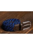 Swole Panda Abstract Recycled Woven Belt, Navy/Royal Blue