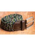 Swole Panda Abstract Recycled Woven Belt, Green/Blue