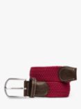 Swole Panda Recycled Woven Belt, Burgundy