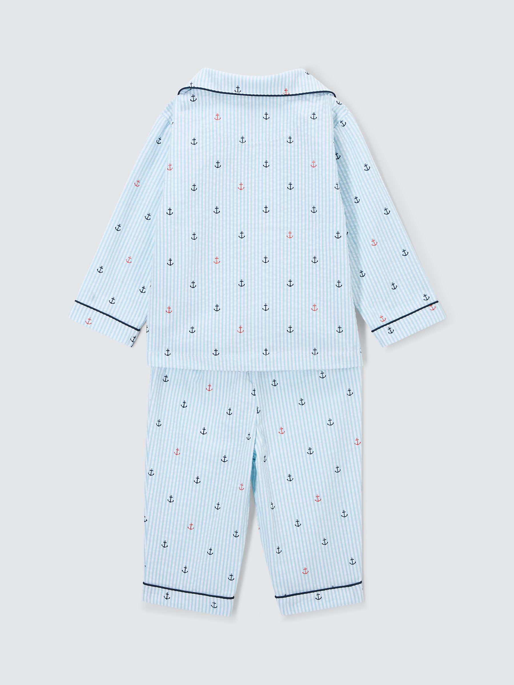 Buy John Lewis Baby Anchor Stripe Pyjamas, Blue Online at johnlewis.com