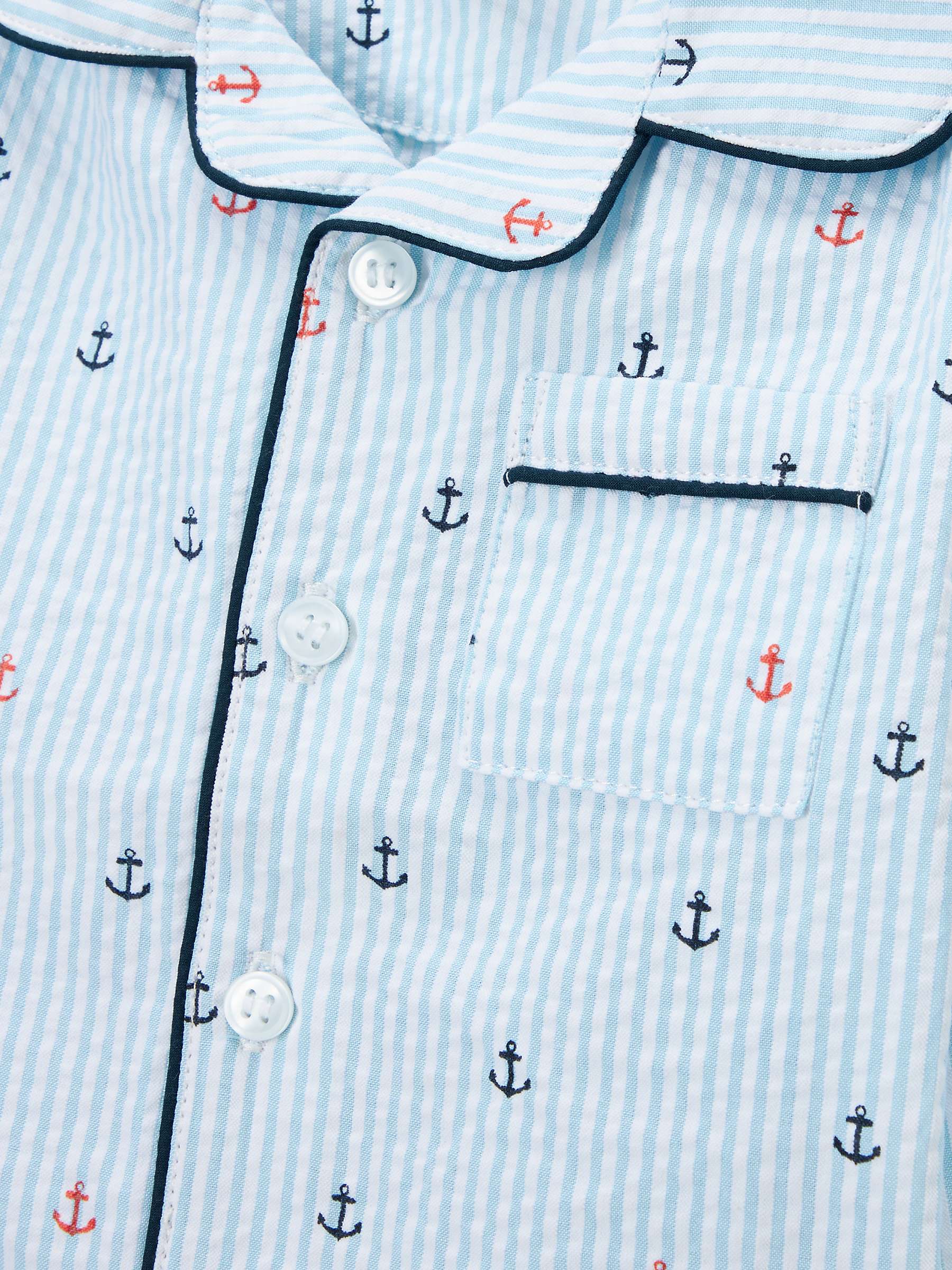 Buy John Lewis Baby Anchor Stripe Pyjamas, Blue Online at johnlewis.com