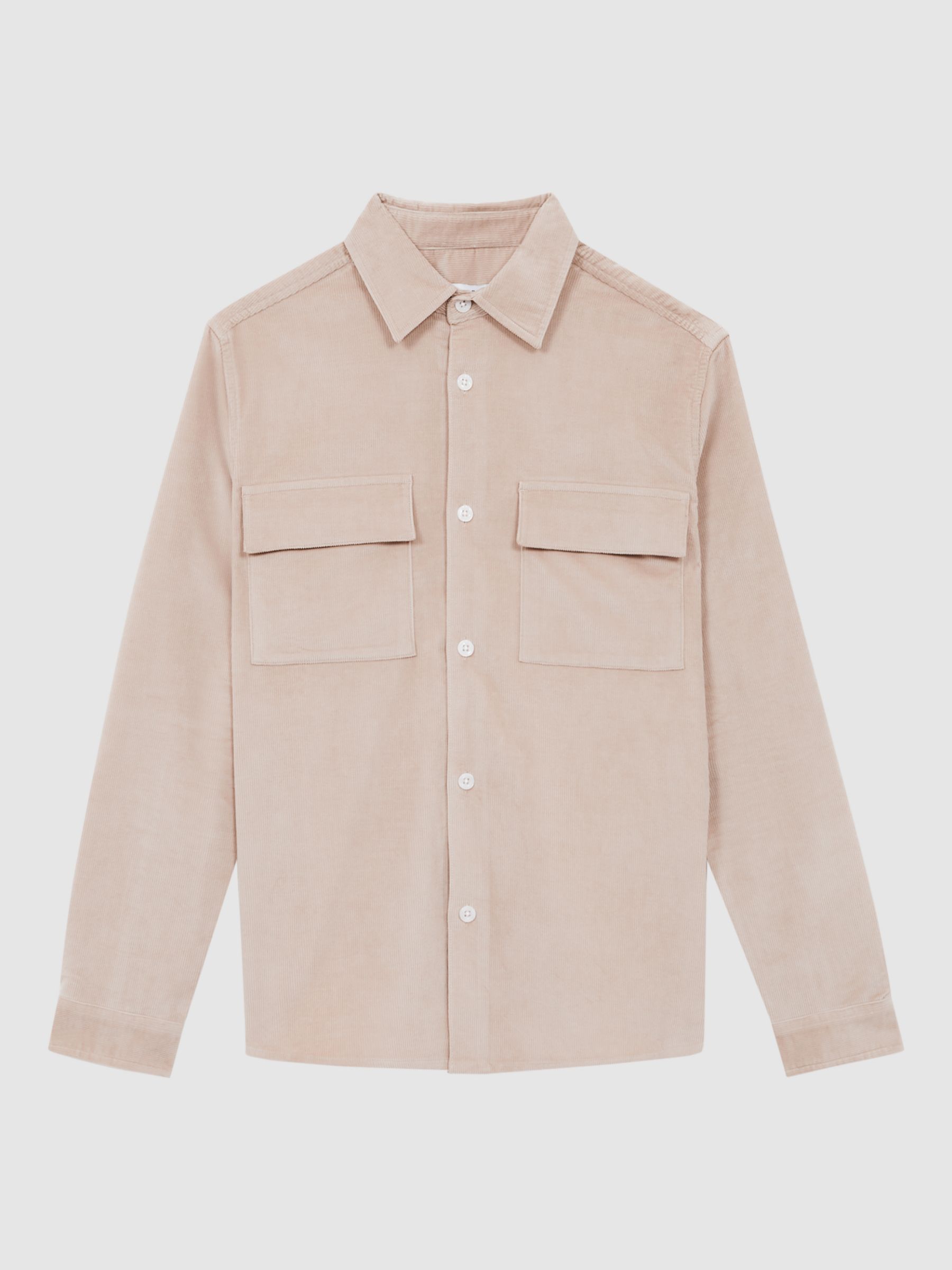 Reiss Colins Twin Pocket Cotton Blend Cord Shirt