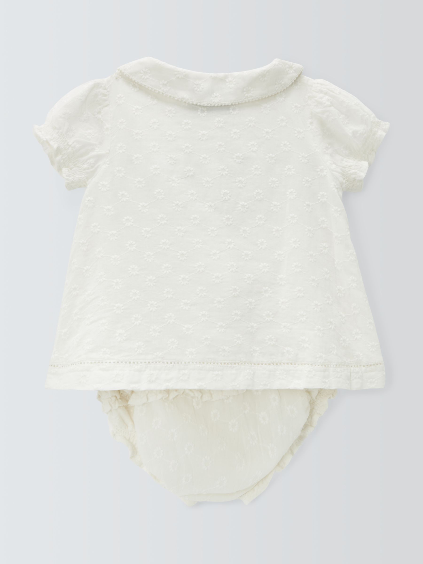 John Lewis Heirloom Collection Baby Cotton Embroidered Dress and Bloomers Set, Cream, 2-3 years