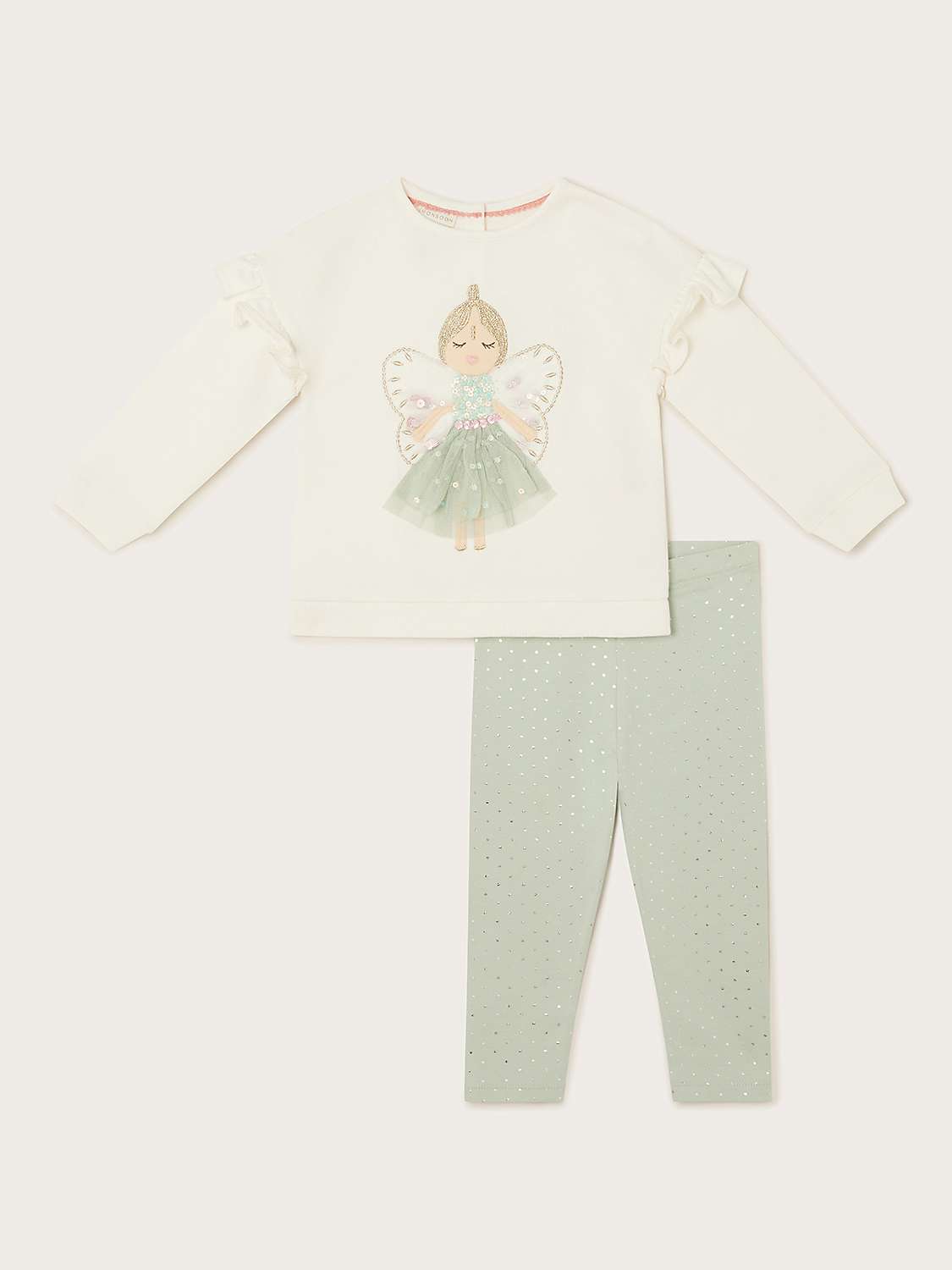 Buy Monsoon Baby Fairy Sweatshirt & Leggings Set, Green Online at johnlewis.com