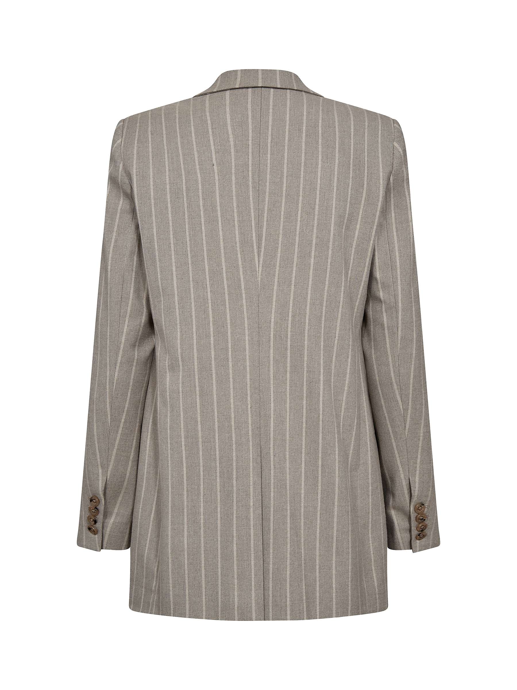 Buy MOS MOSH Milla Soft Stripe Double Breasted Blazer, Roasted Cashew Online at johnlewis.com