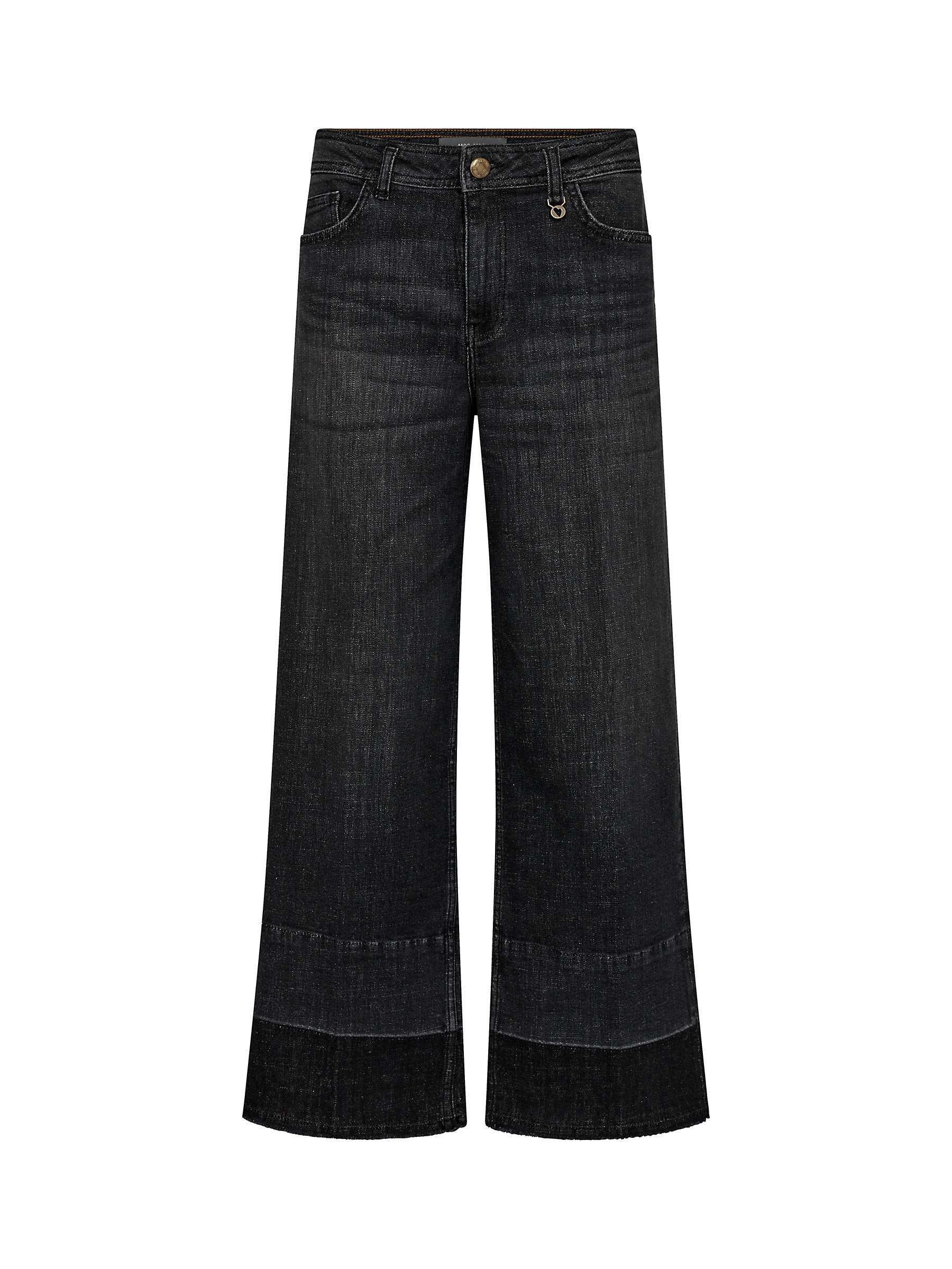 Buy MOS MOSH Dara Wide Leg Mid Rise Jeans, Black Online at johnlewis.com