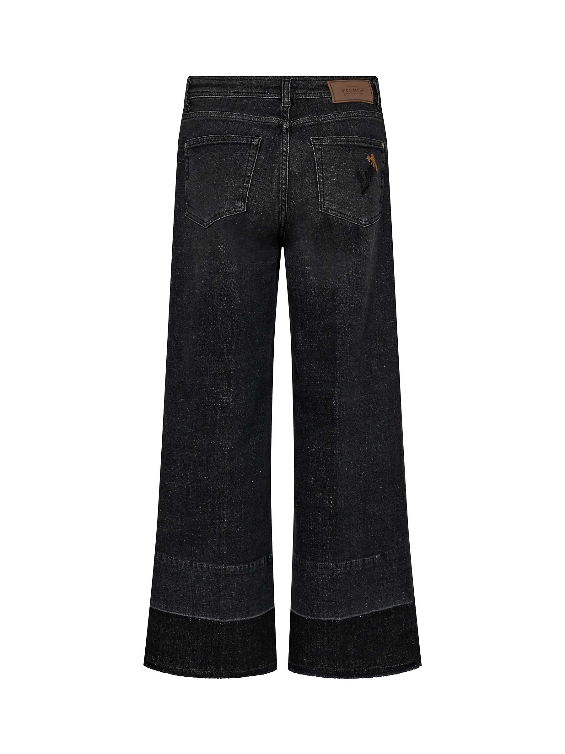 Buy MOS MOSH Dara Wide Leg Mid Rise Jeans, Black Online at johnlewis.com