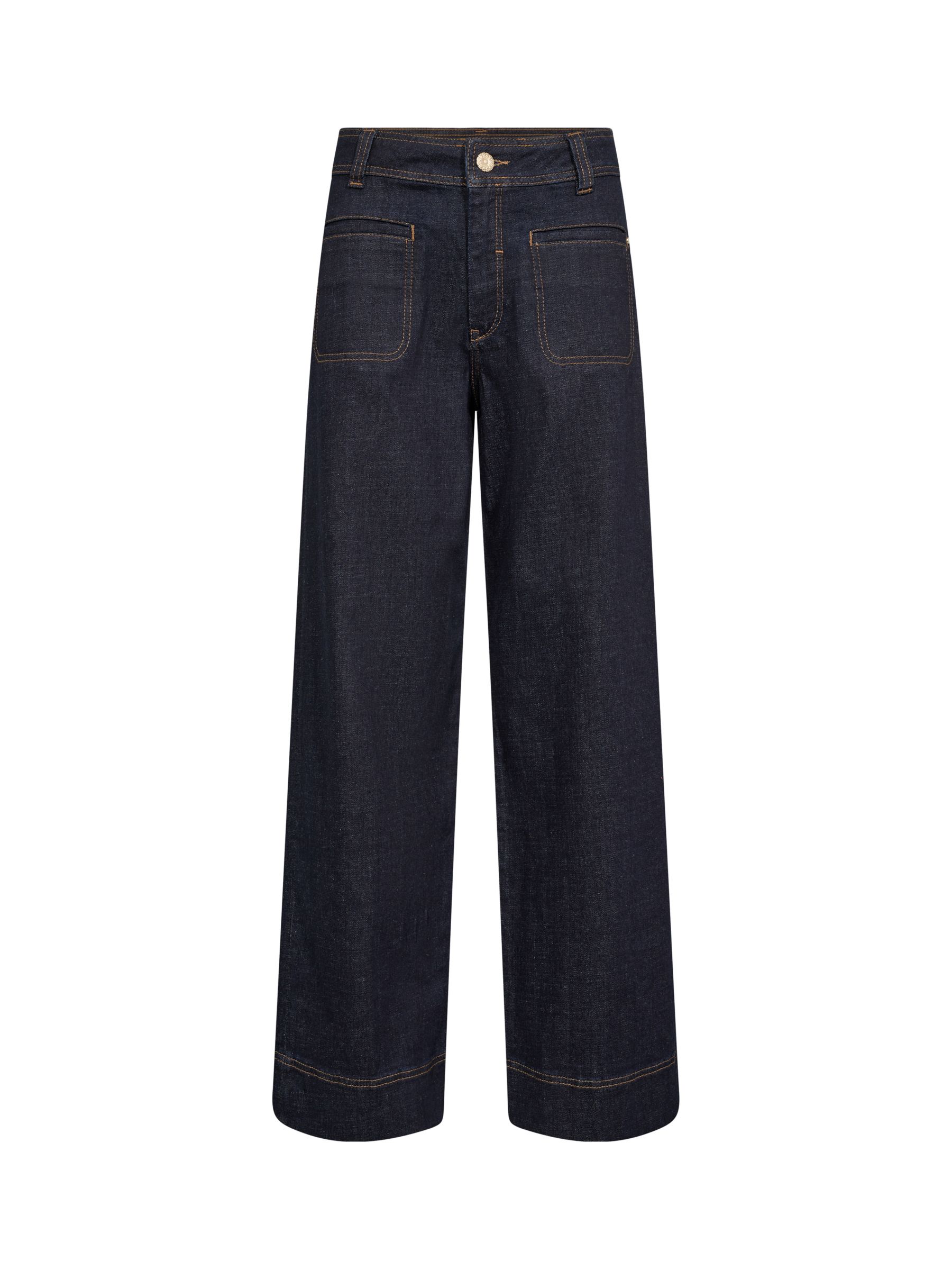 Buy MOS MOSH Soey Wide Leg High Rise Jeans, Dark Blue Online at johnlewis.com