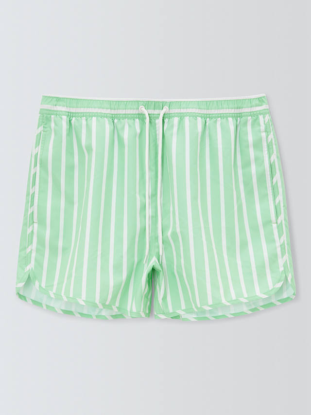 John Lewis ANYDAY Recycled Stripe Swim Shorts, Green/White