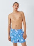 John Lewis ANYDAY Abstract Swim Shorts, Blue/Multi