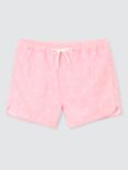 John Lewis ANYDAY Palm Print Swim Shorts, Pink/Multi