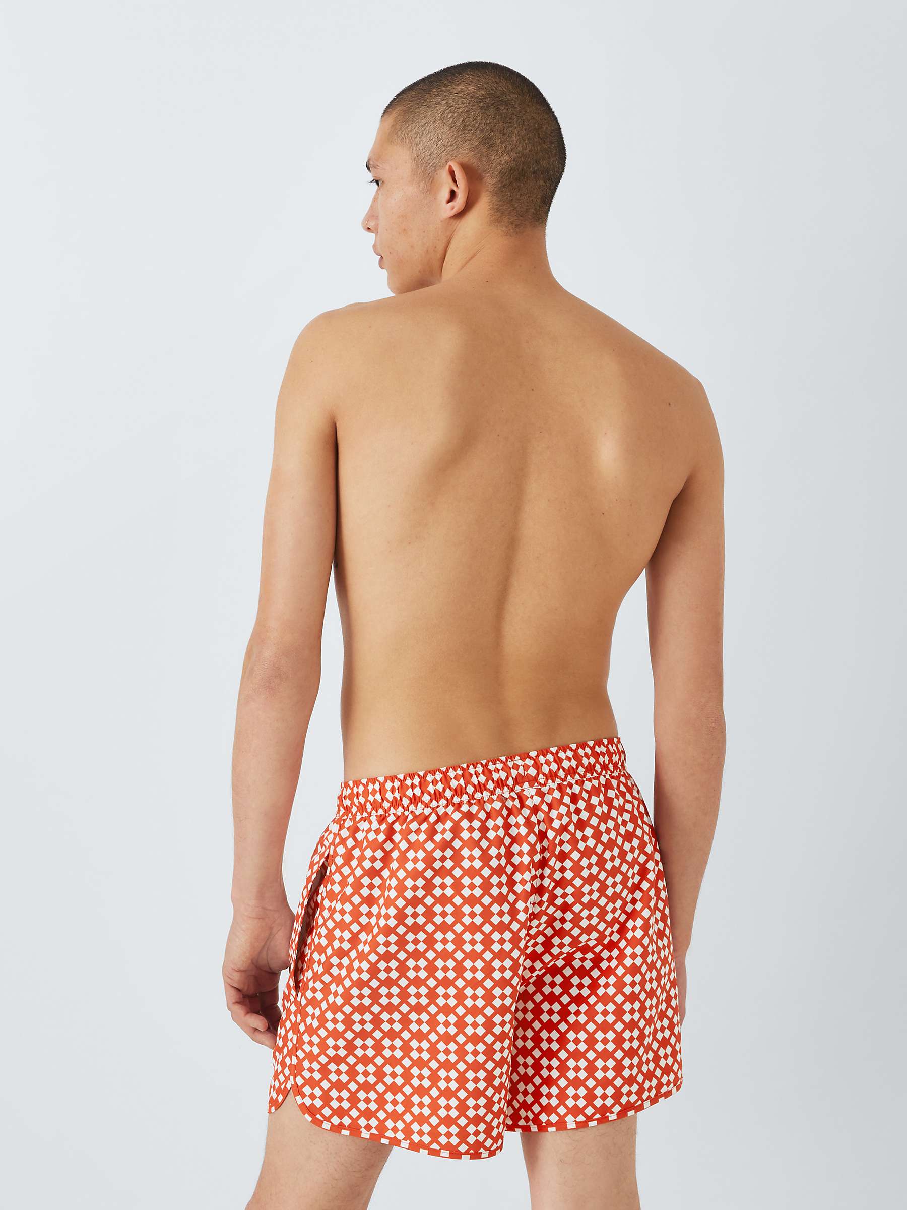 Buy John Lewis ANYDAY Tile Print Recycled Swim Shorts, Red/Multi Online at johnlewis.com