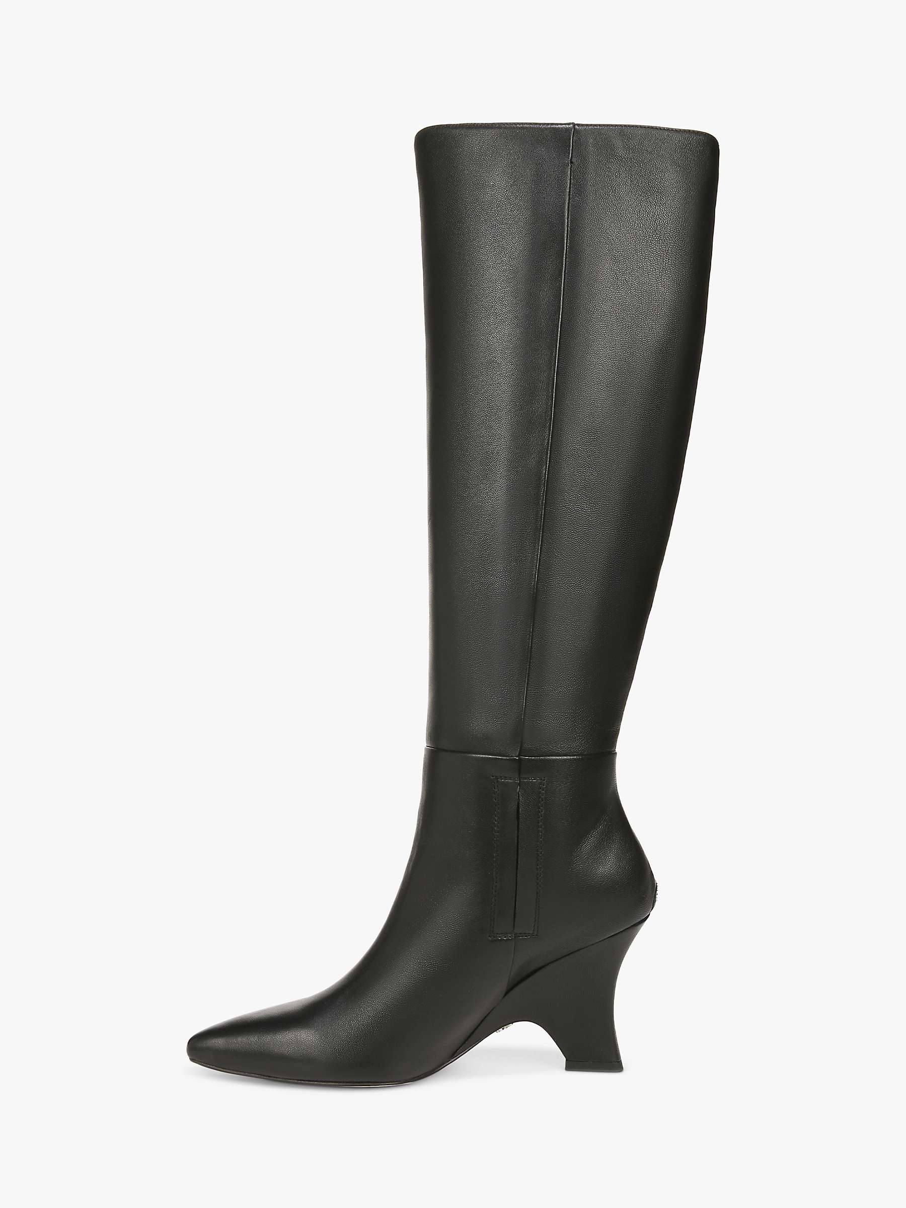 Buy Sam Edelman Vance Knee High Leather Boots, Black Online at johnlewis.com