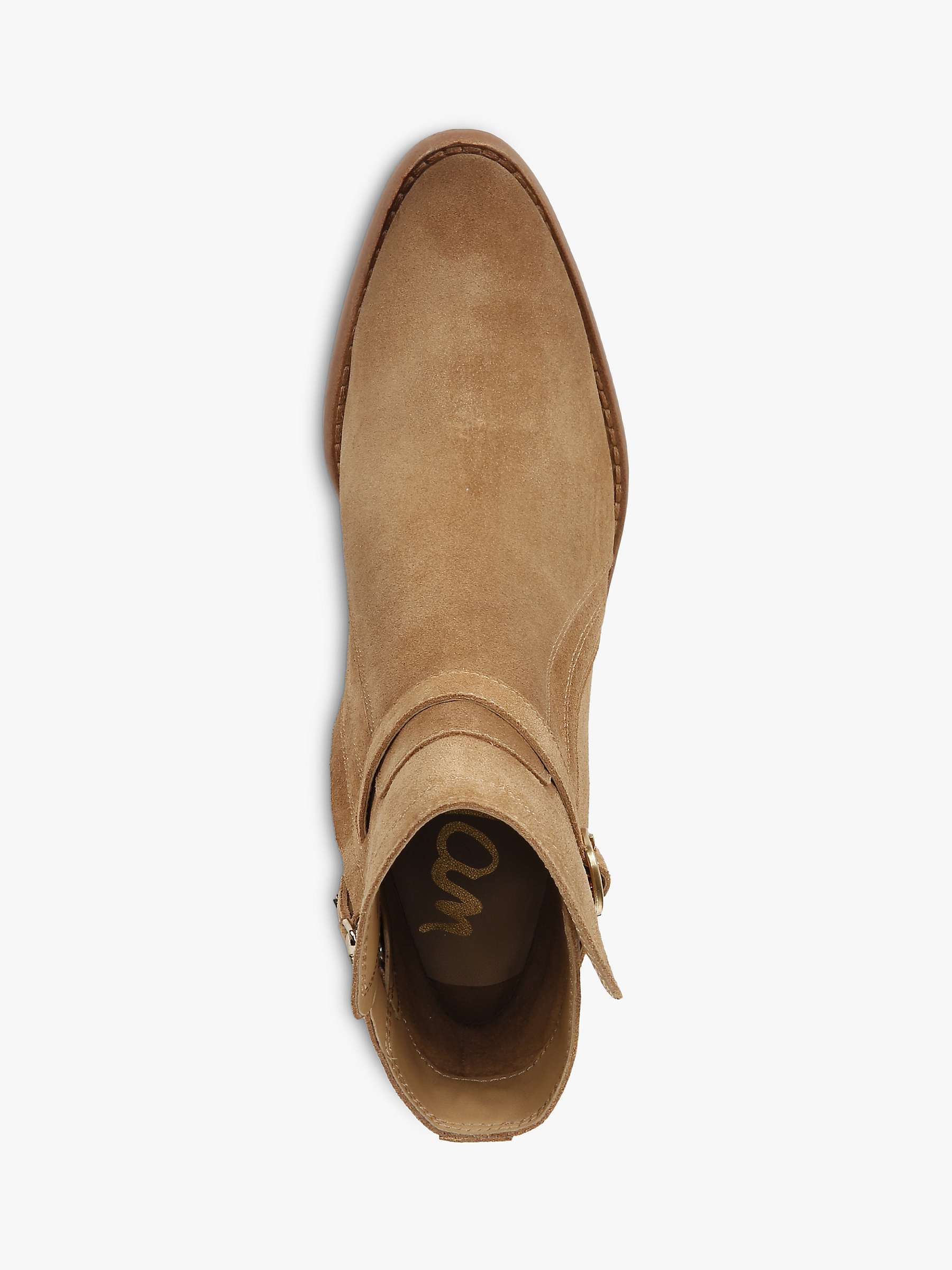 Buy Sam Edelman Simona Leather Ankle Boots, Golden Caramel Online at johnlewis.com