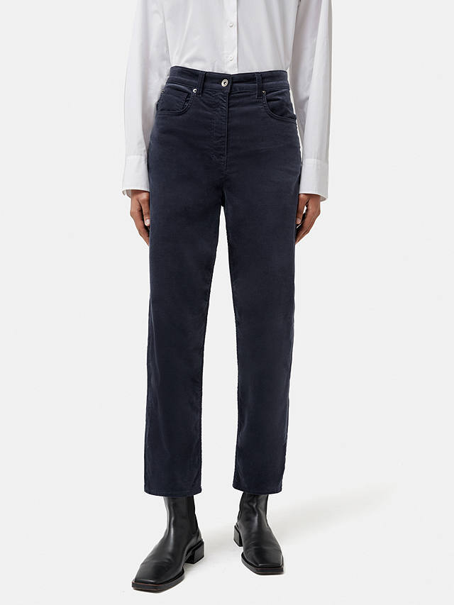 Jigsaw Delmont Velvet Jeans, Grey