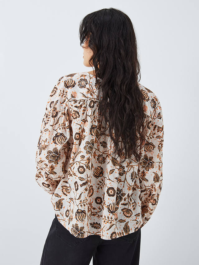 AND/OR Jerry Island Floral Top, Cream