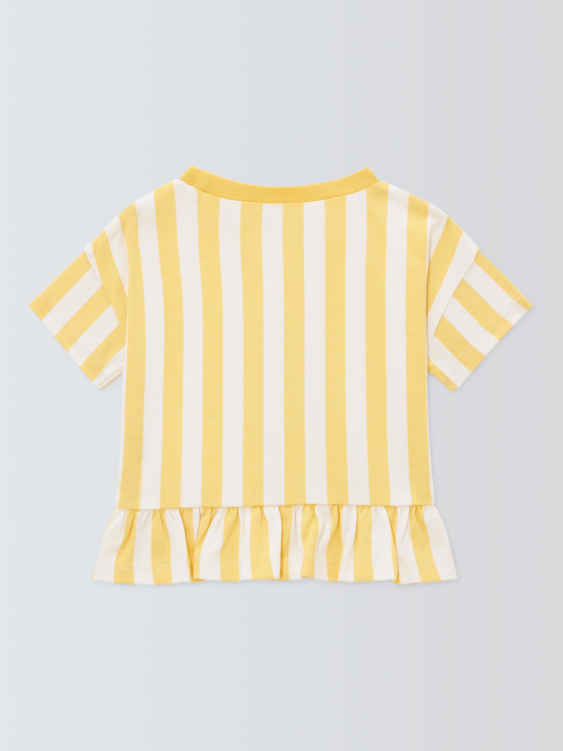 John Lewis ANYDAY Baby Ice Cream Stripe Top, Yellow/Multi, 3-6 months