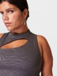 Sweaty Betty Athlete Seamless Workout Tank Top, Urban Grey Tiger