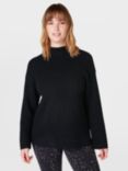 Sweaty Betty Pinnacle Wool Blend Funnel Neck Jumper, Black