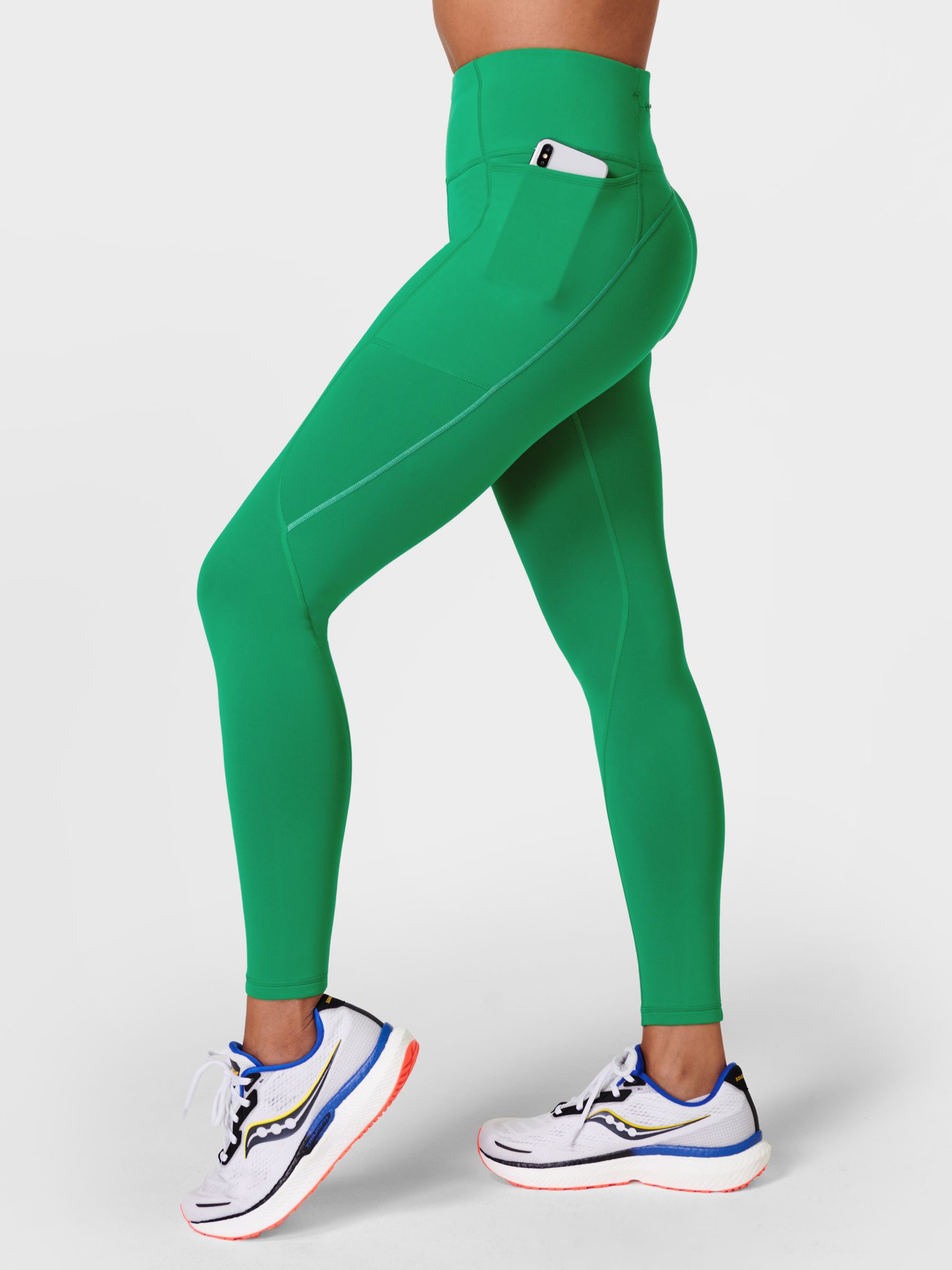 Sweaty Betty Therma Boost 2.0 Running Leggings, Electro Green at John Lewis  & Partners